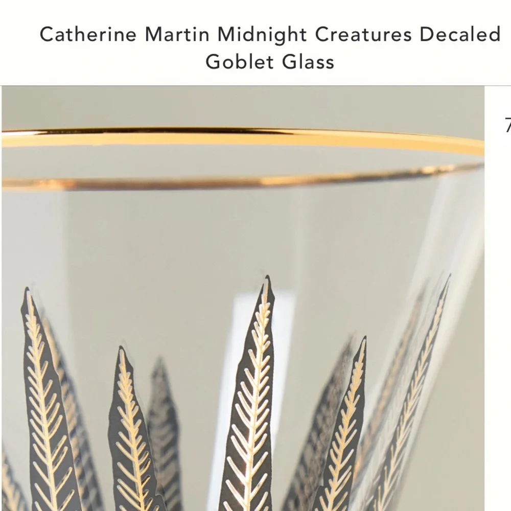 Catherine Martin midnight creatures decaled goblet